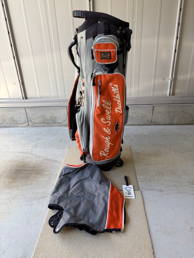Rough & Swell キャディバッグ オレンジ/グレー