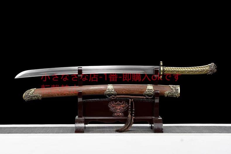 『金龍雀花梨木金』古兵器 武具 刀装具 日本刀 模造刀 居合刀