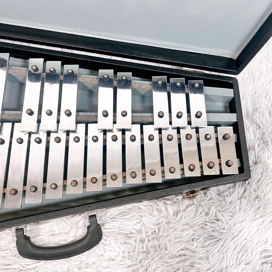 【希少】SAITO サイトウ グロッケン 鉄琴 32鍵 ハードケー　マレット