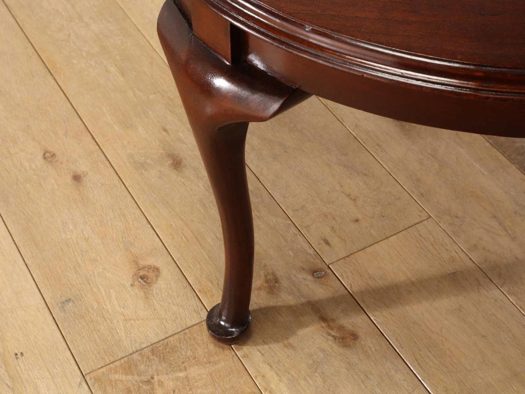 クラシック木製円形テーブル　コーヒーテーブル　ローテーブル　アンティーク　骨董