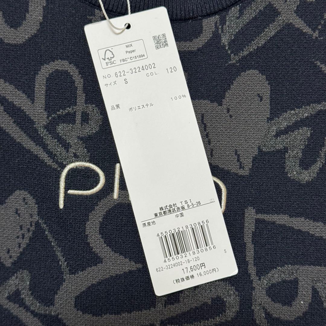 新品タグ付き ピン PING ワンピース ジャカードネック ニット