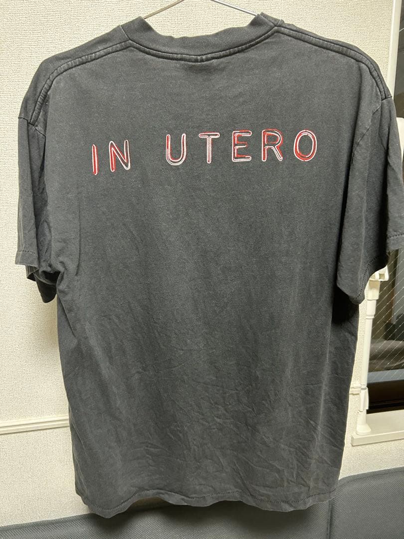 ニルヴァーナ　NIRVANA IN UTERO インウテロ ブラックTシャツ