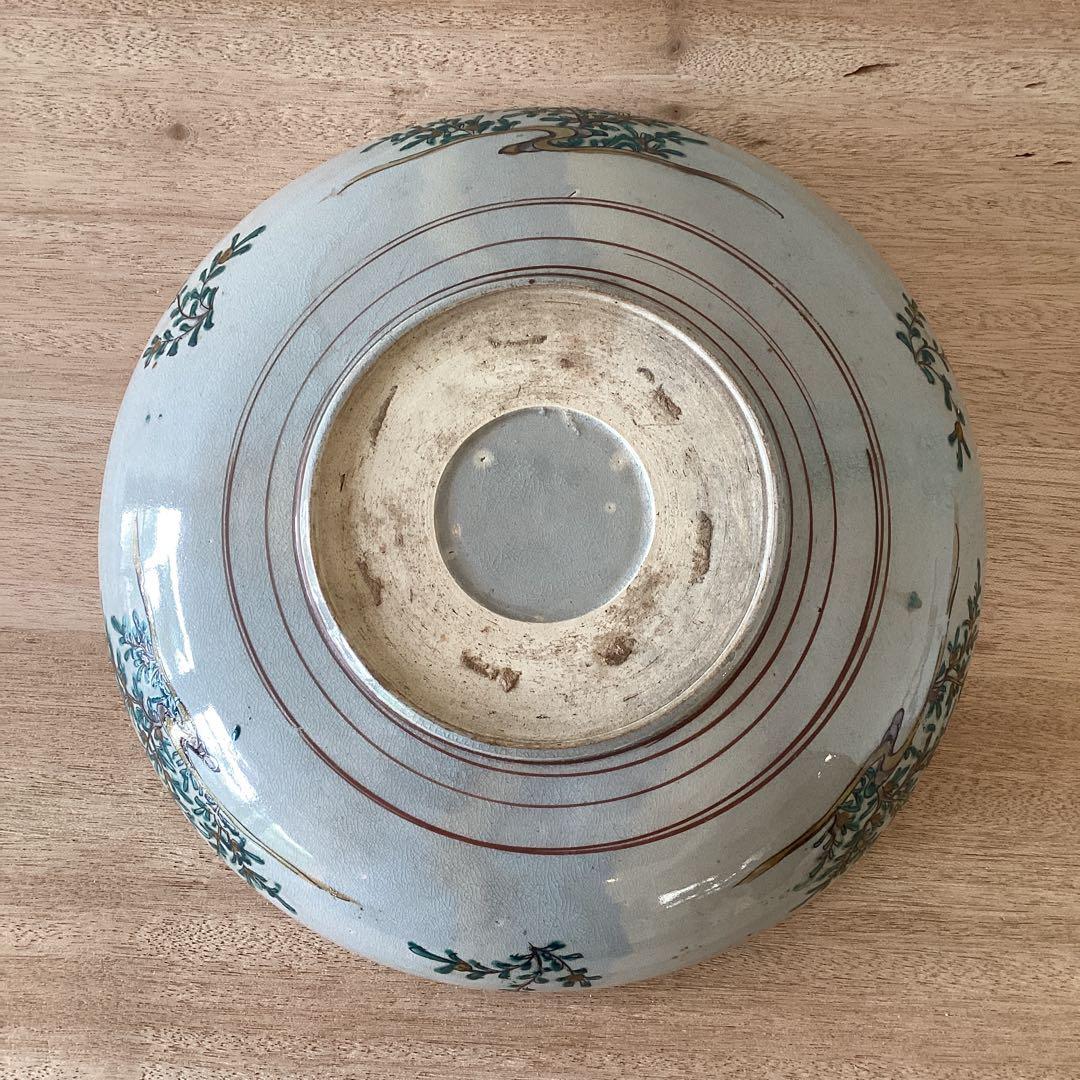 35㎝　貴婦人図　色絵大皿　飾り絵皿　時代物　当時物　有田焼　九谷焼　中国美術