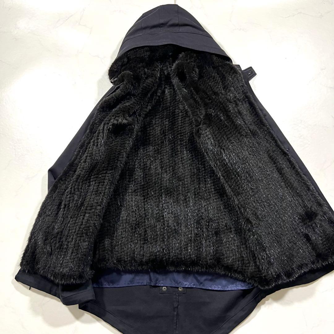スタニングルアー ミンク 毛皮 ライナー モッズコート フィッシュテール 黒 M