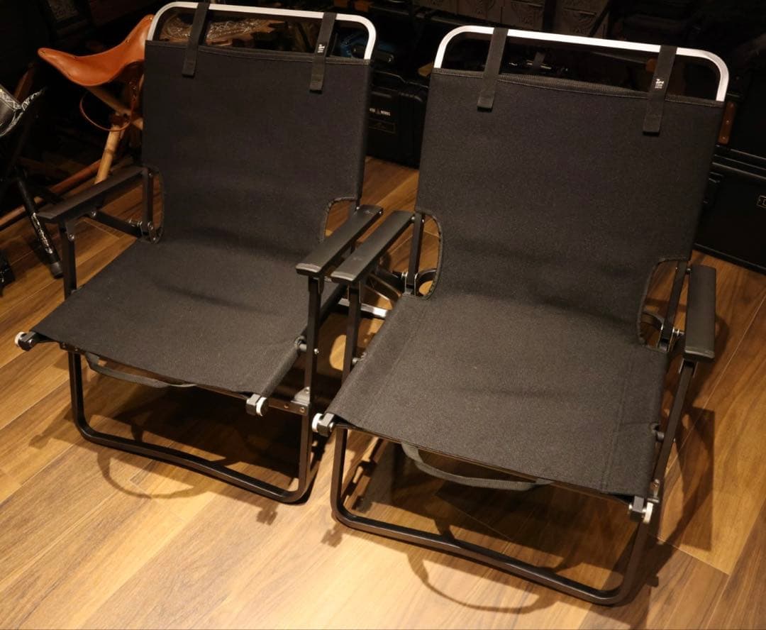 1度使用のみゼインアーツ LADE CHAIR レードチェアブラック 2脚セット