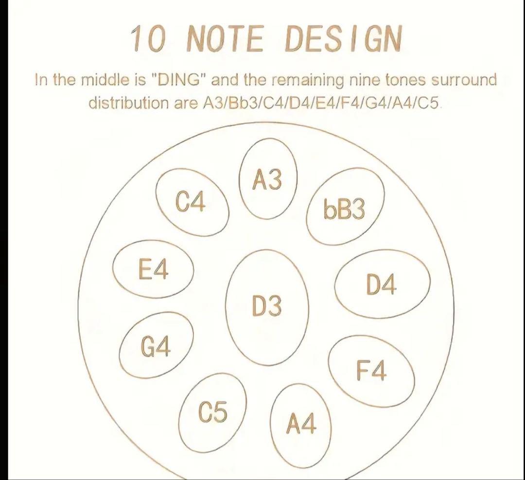 440Hz 10ノート ハンドパン スティールパン　スチールドラム　ハンドドラム