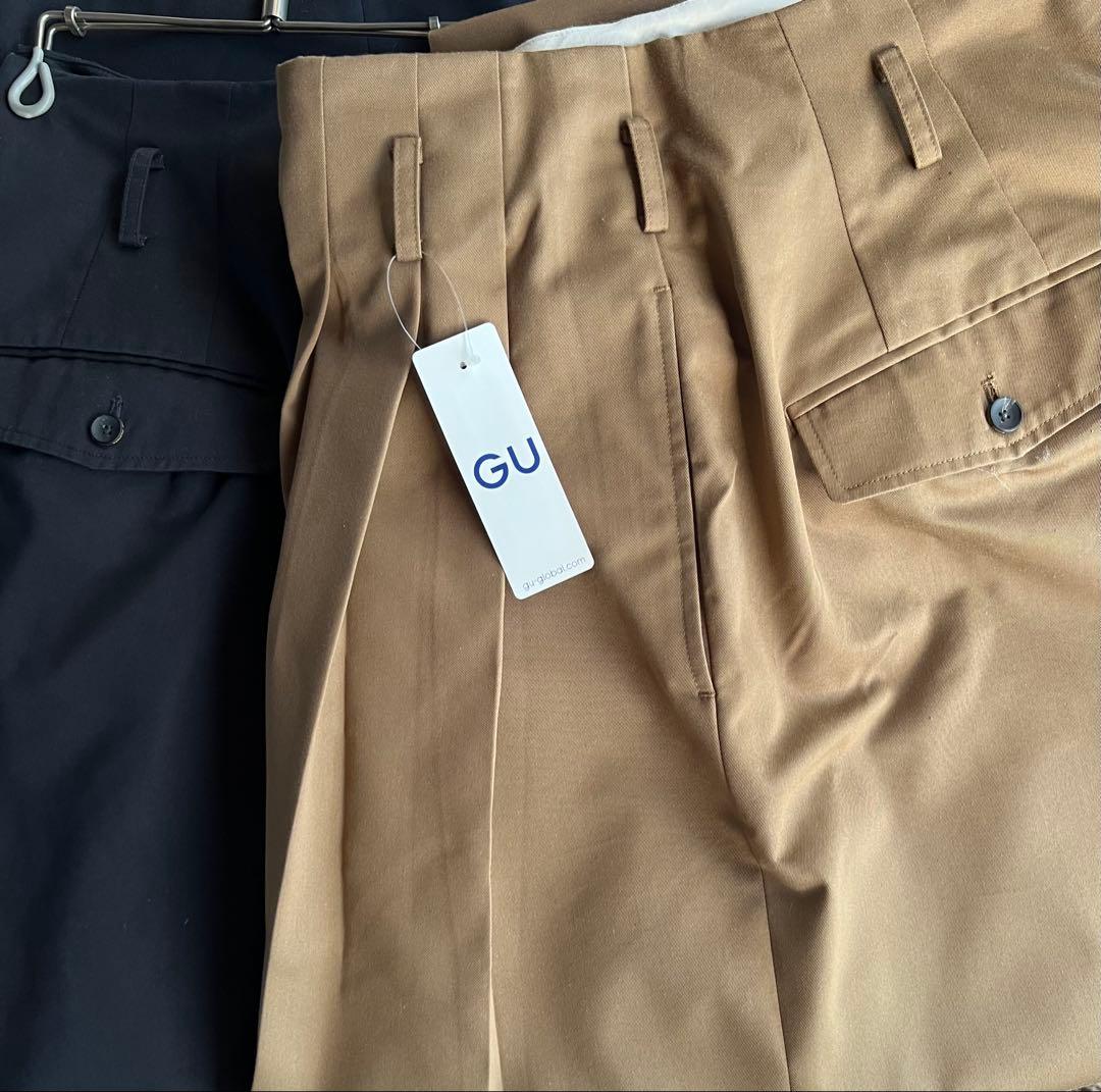 貴重XL2色セット　GU×beautiful people タックワイドパンツ