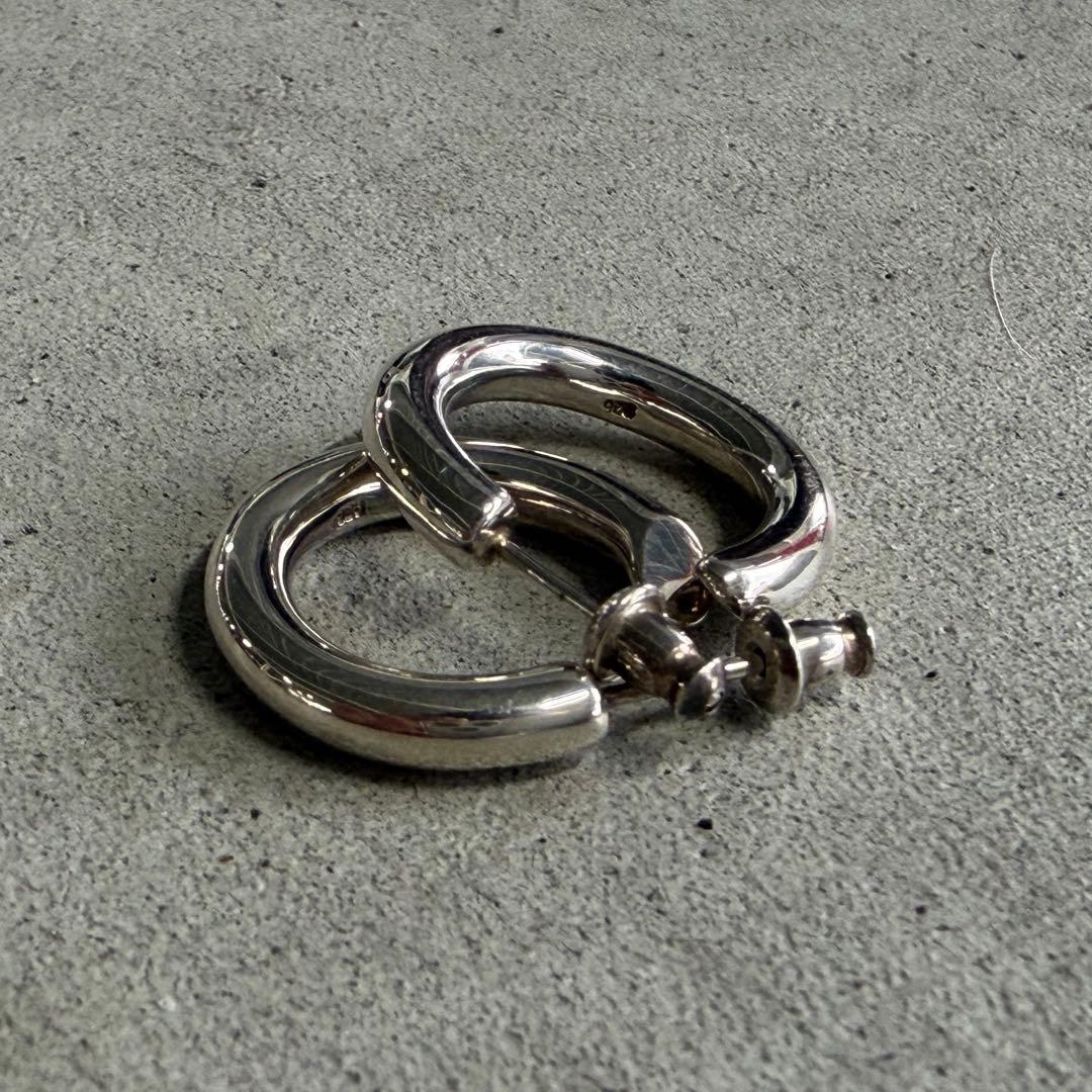 アクセサリー vintage hoop design pierce silver 925