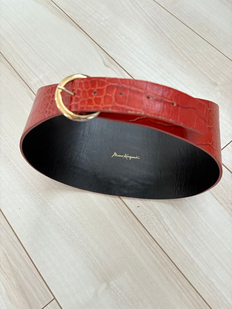 mame kurogouchi レザーベルト17AW コルセットベルト