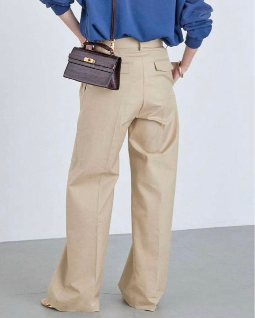 Deuxieme Classe TUCK CHINO ワイドパンツ 34