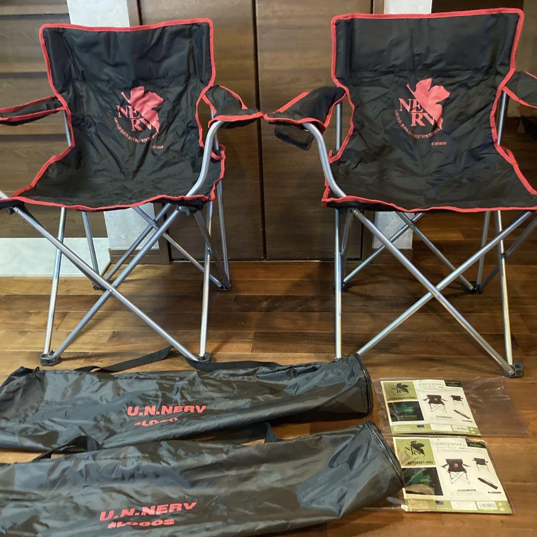 新品未使用✨️ LOGOS エヴァ コラボ　折りたたみチェア ※2脚セット送料込