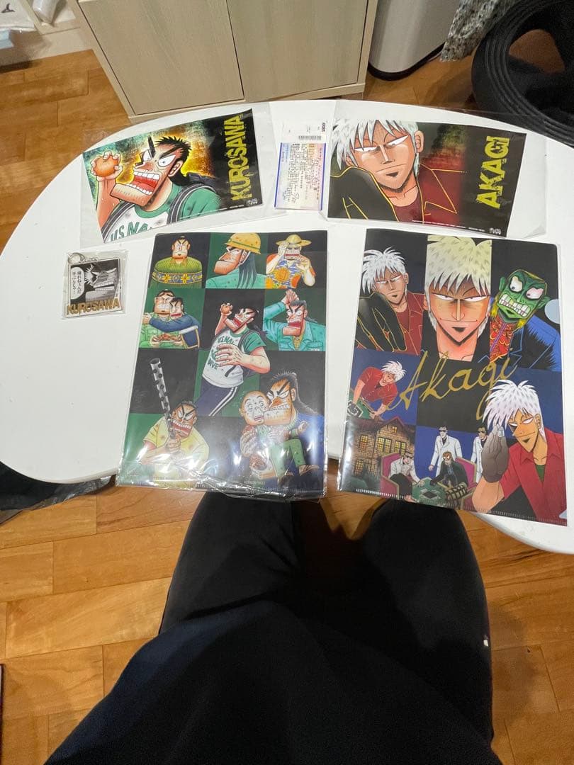 アカギ&黒沢セット　赤木しげる　2015年開催　ざわざわ展　チケット半券付