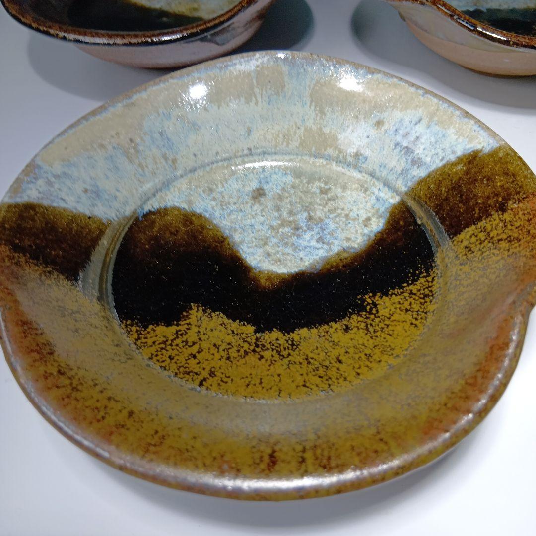 最後値下げ唐津焼　西岡小十作　朝鮮唐津向付5客　 共箱　未使用品　美品