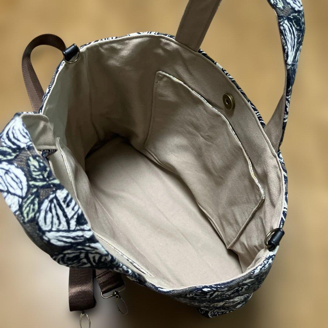 ミナペルホネン ⚮ rosy(ブラウン) 大きめ2wayトートバッグ