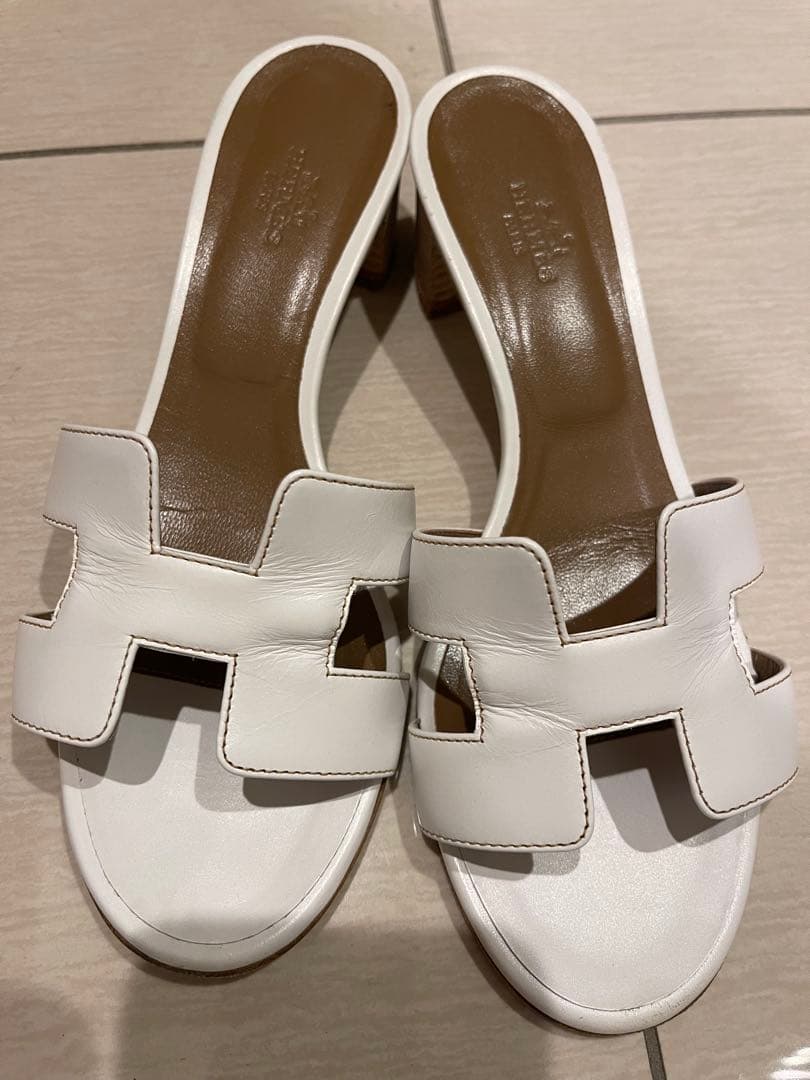 ご確約です！！HERMEエルメス　オアジス　ホワイト　サイズ38