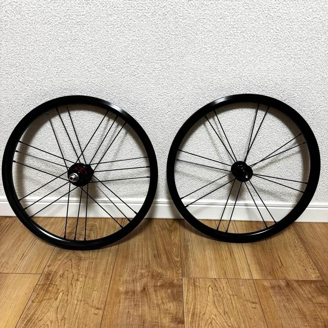 【2/1まで特価】ブロンプトン 2-7速用ブラック超軽量955g ホイールセット