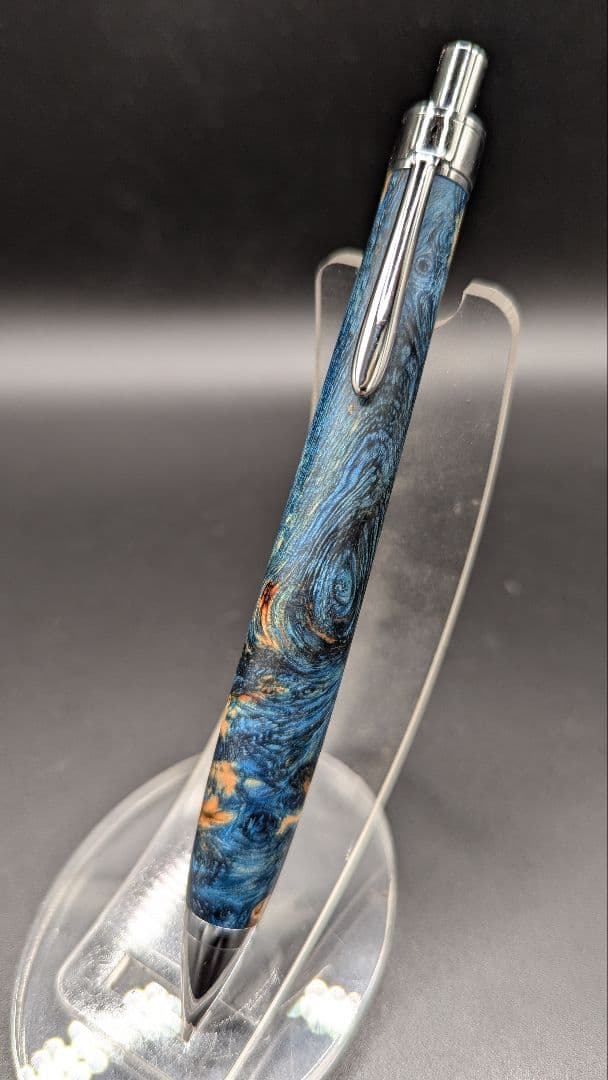 453ペン工房翌檜　スタビライズドウッドバーチバール　木軸シャーペン　ボールペン