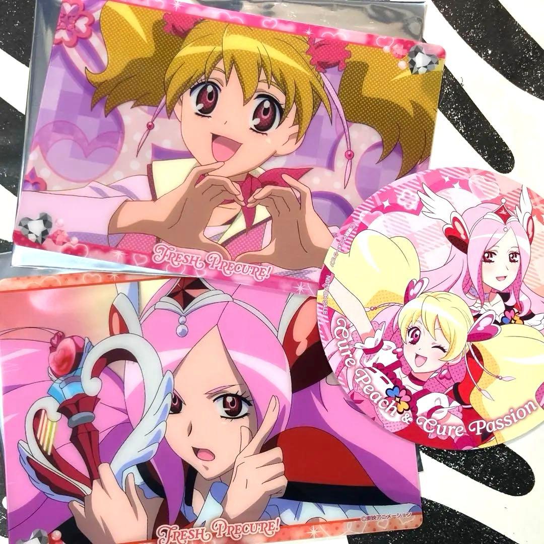 フレッシュプリキュア　カフェ　キュアピーチ　キュアパッション　アクスタ　カード