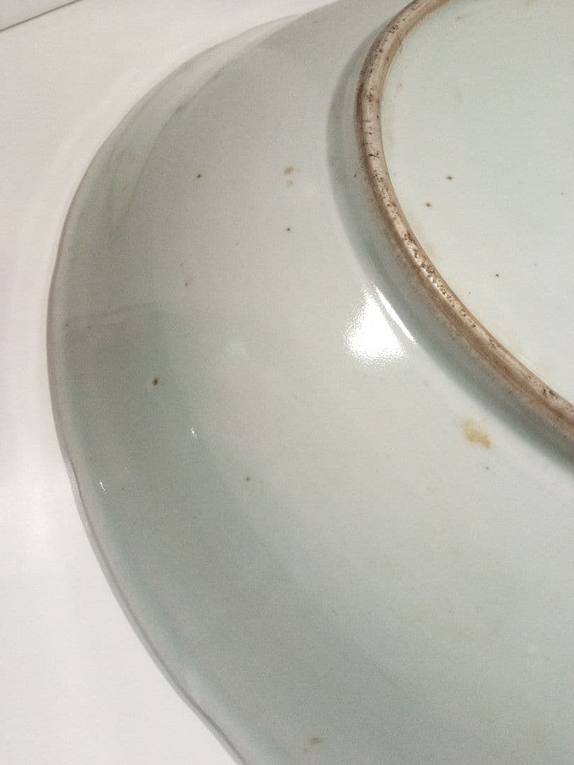 古伊万里　大皿　染付　日の出　山水　アンティーク