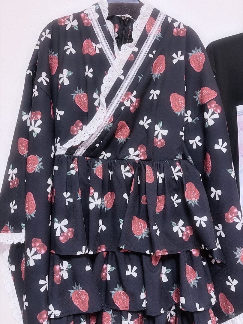 Ank Rouge cherry berry princess 浴衣ワンピース