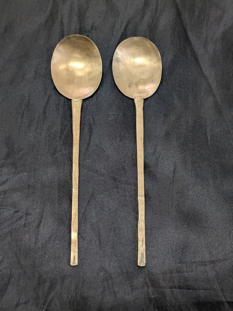 スッカラ　韓国　スプーン アンティーク 真鍮 ブラス 古道具 くらし　レトロ