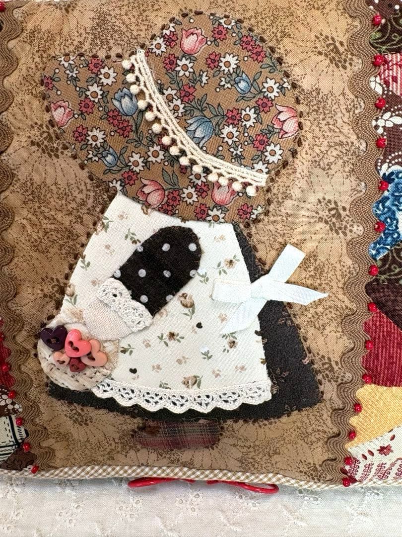 ♡ハンドメイド♡1点限り‼️ スーちゃんカントリーパッチワークBIGバニティポーチ