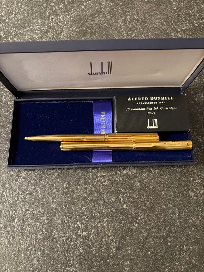 ダンヒル 万年筆 14K GERMANY刻印 コンバーター付 ボールペンセット