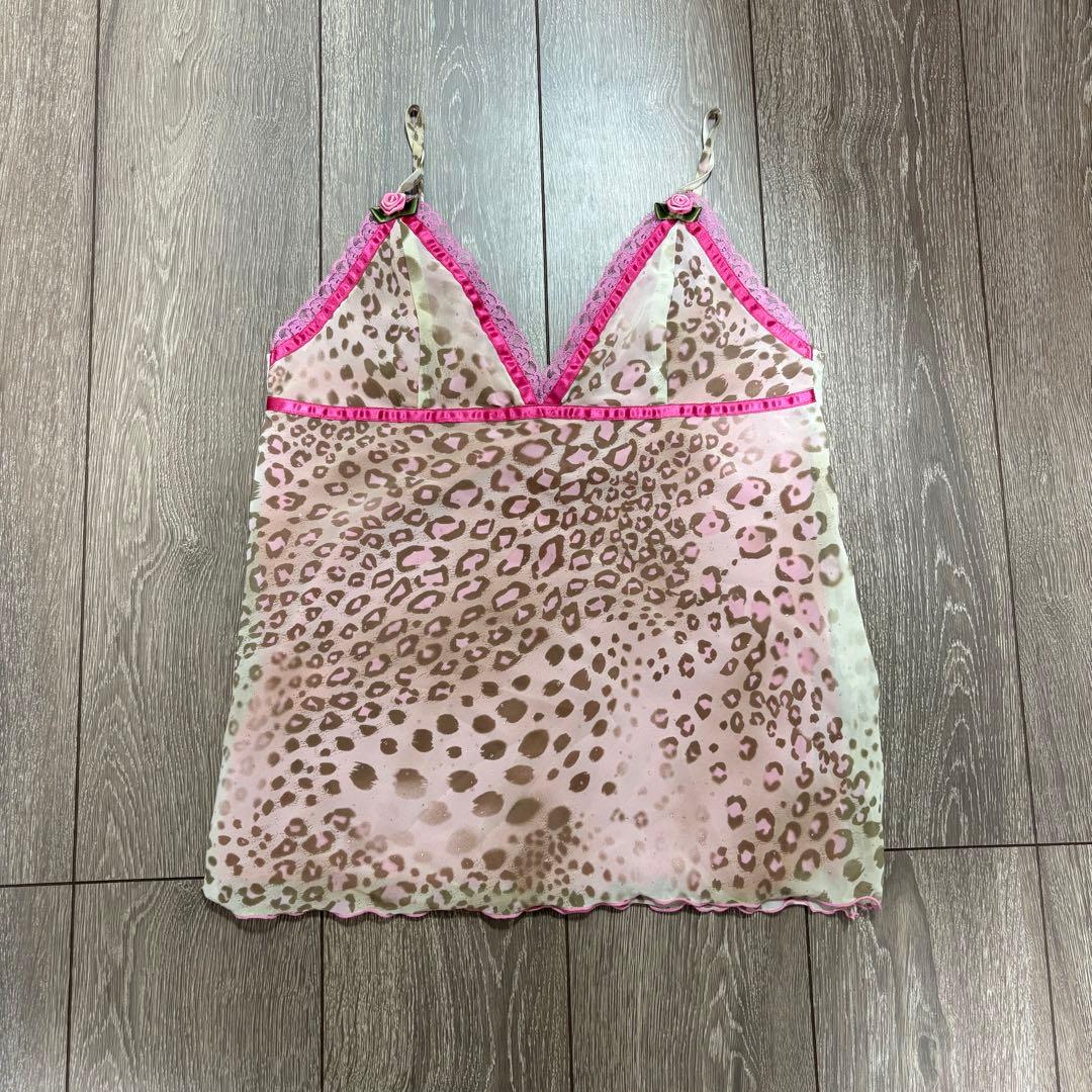 mars sugargloss ヒョウ柄 ピンク キャミソール