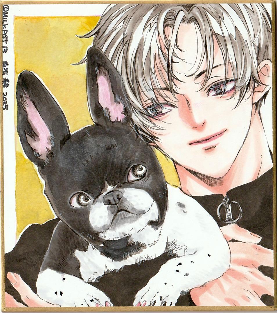 イラストオーダー＋ウサギフクロウミニ色紙