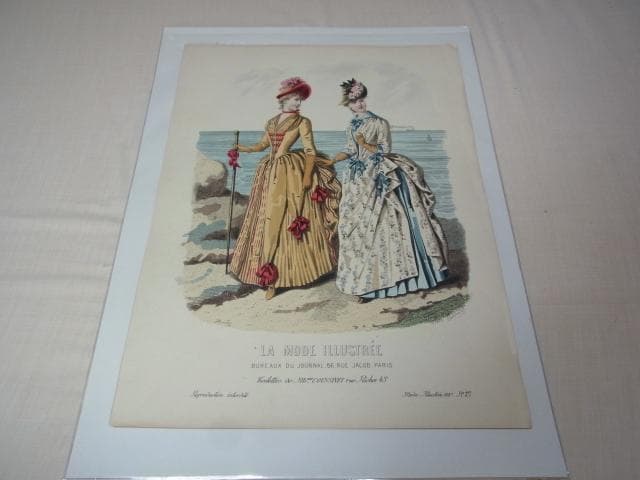 1887年銅版画◆フランス ファッション誌『ラ・モード・イリュストレ』No.27