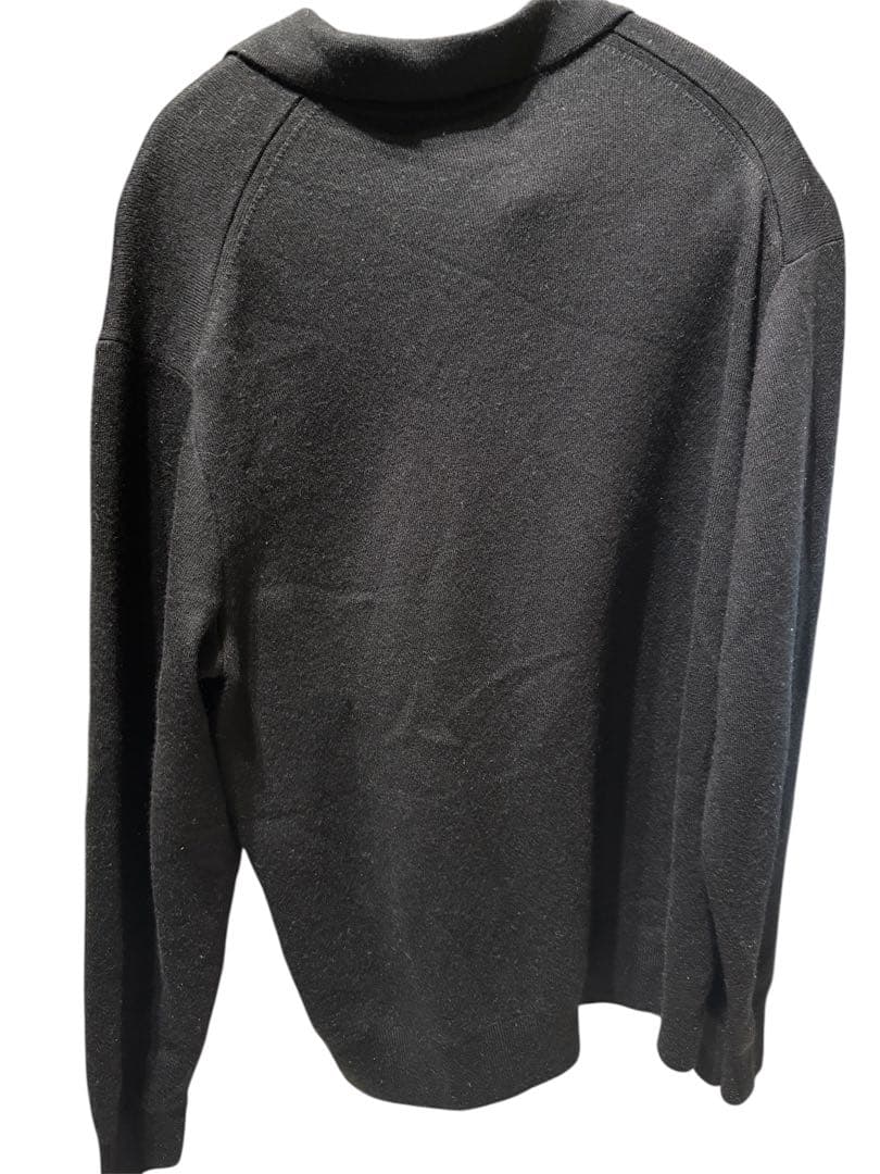 トップス COS KNITTED WOOL LONG-SLEEVED POLO SHIRT