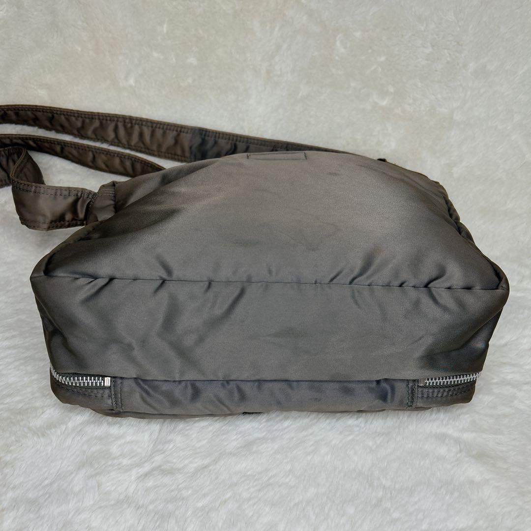 ✨現行✨ PORTER 2層式 タンカー ショルダーバッグ シルバーグレー