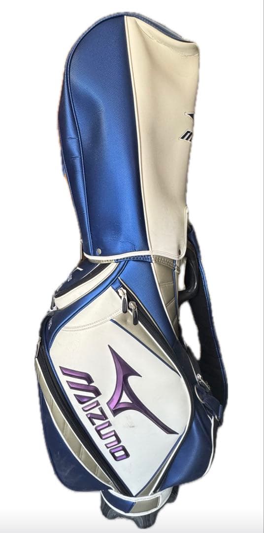 Mizuno キャディバッグ 青/白 超高級レアバッグ ゴルフ ミズノ