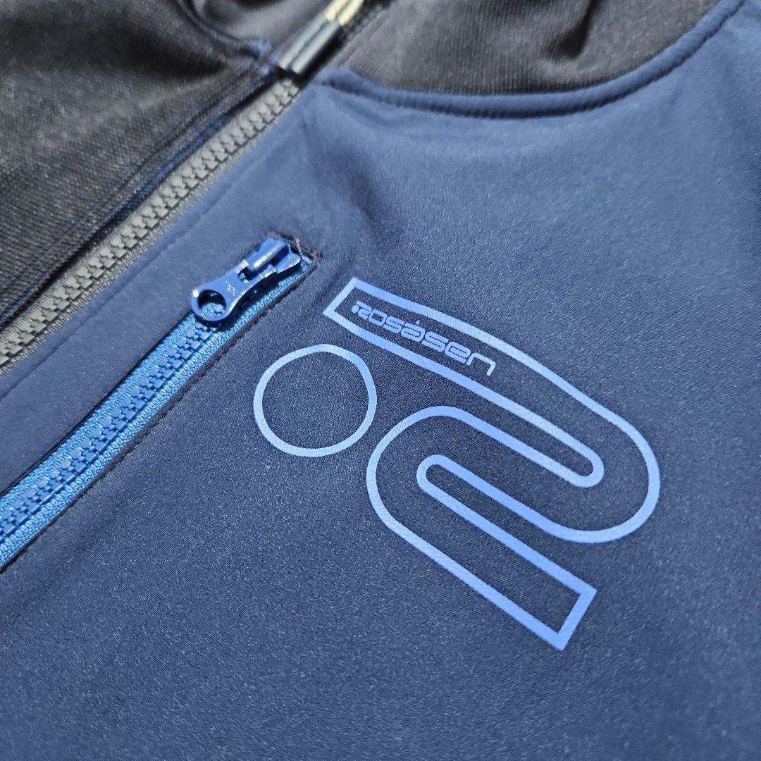 未使用美品☆Rosasen☆ゴルフクォーターゲージブルゾン春秋 L ネイビー