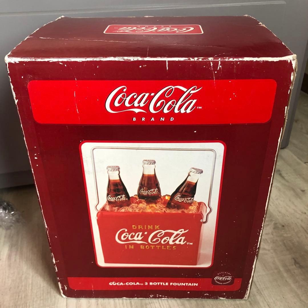 希少アメリカビンテージコカコーラボトル水が流れて光るクーラーボックスディスプレイ