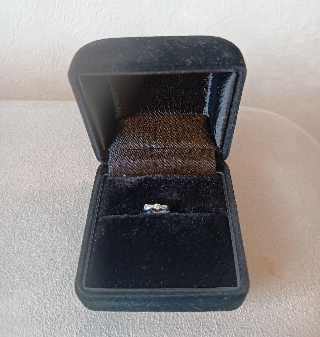 【片耳】 K18WG 0.02ダイヤモンドフープピアス