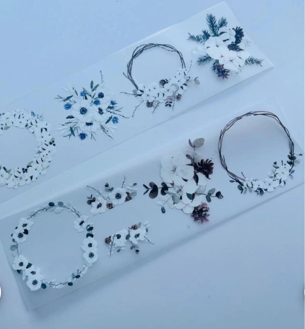 新品　Winter Wreath　PETマスキングテープ　マステ　10m