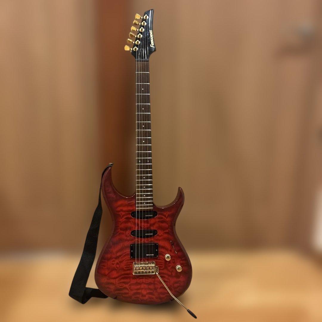 日本製 FERNANDES FGZ トレモロアーム・ストラップ付 新品弦張替済