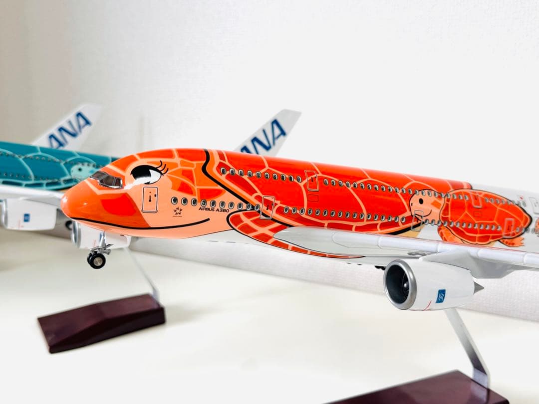 超レアANAエアバスA380大型モデル フライングホヌ1号機ラーちゃん1/160