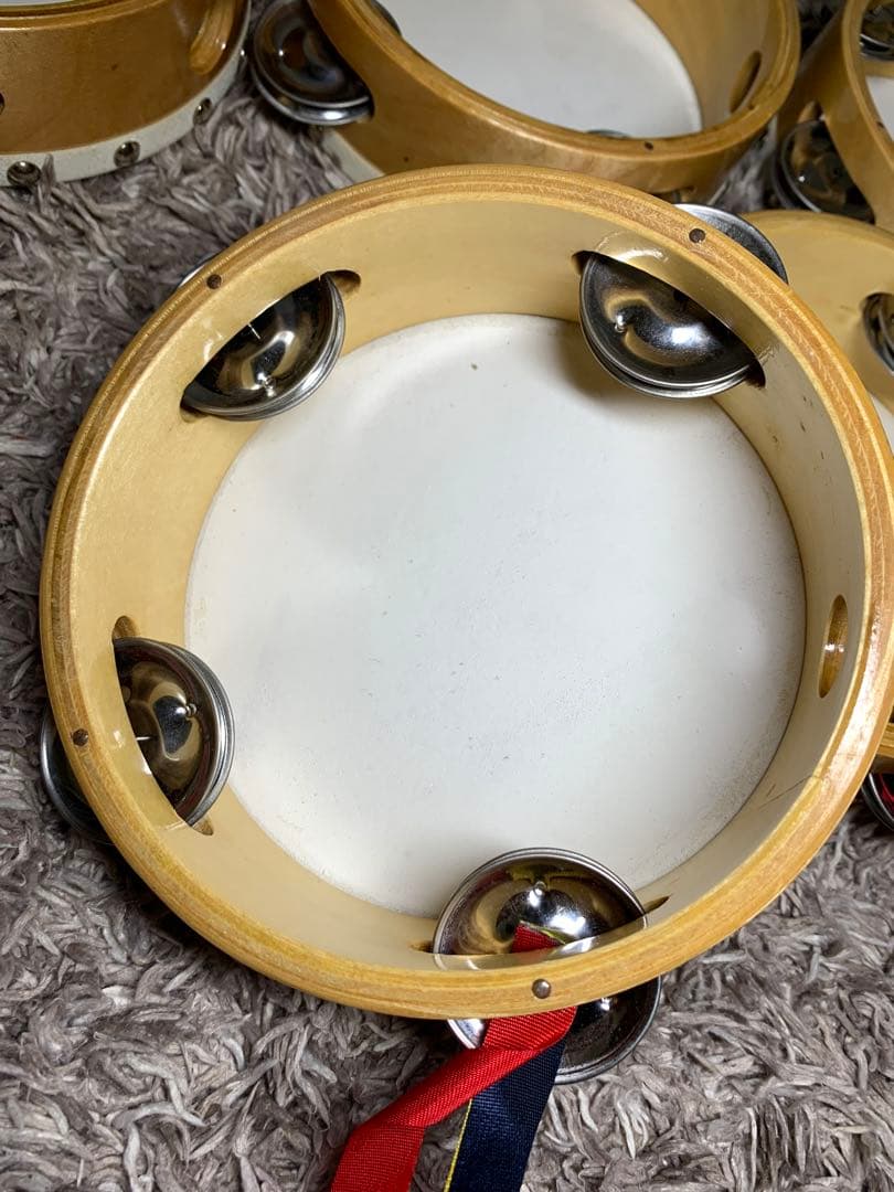 美品　ヤマヨ ニュータンブリン　タンバリン　木製　15cm 8個セット