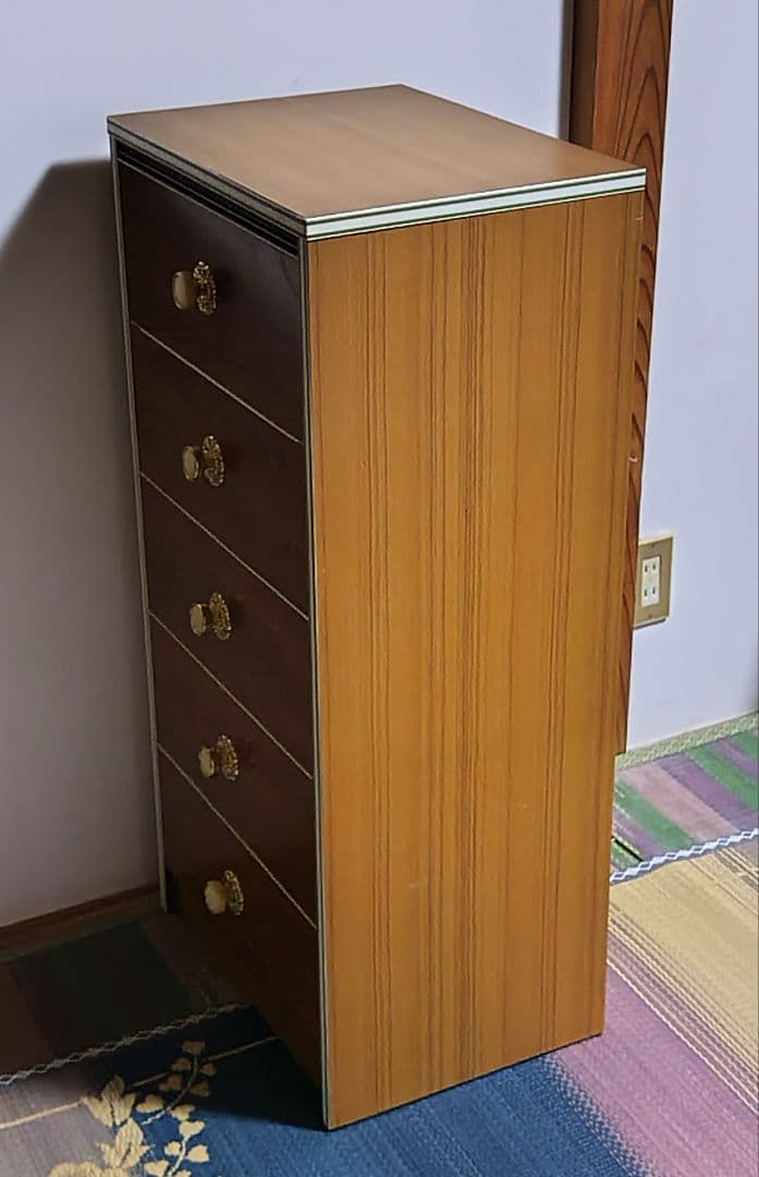 木製　5段引き出し　93cm　箪笥　昭和レトロ　アンティーク