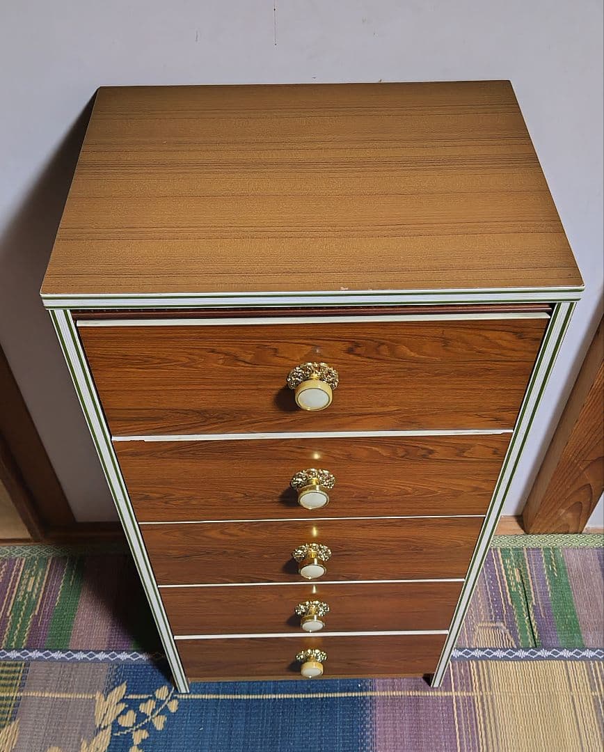 木製　5段引き出し　93cm　箪笥　昭和レトロ　アンティーク