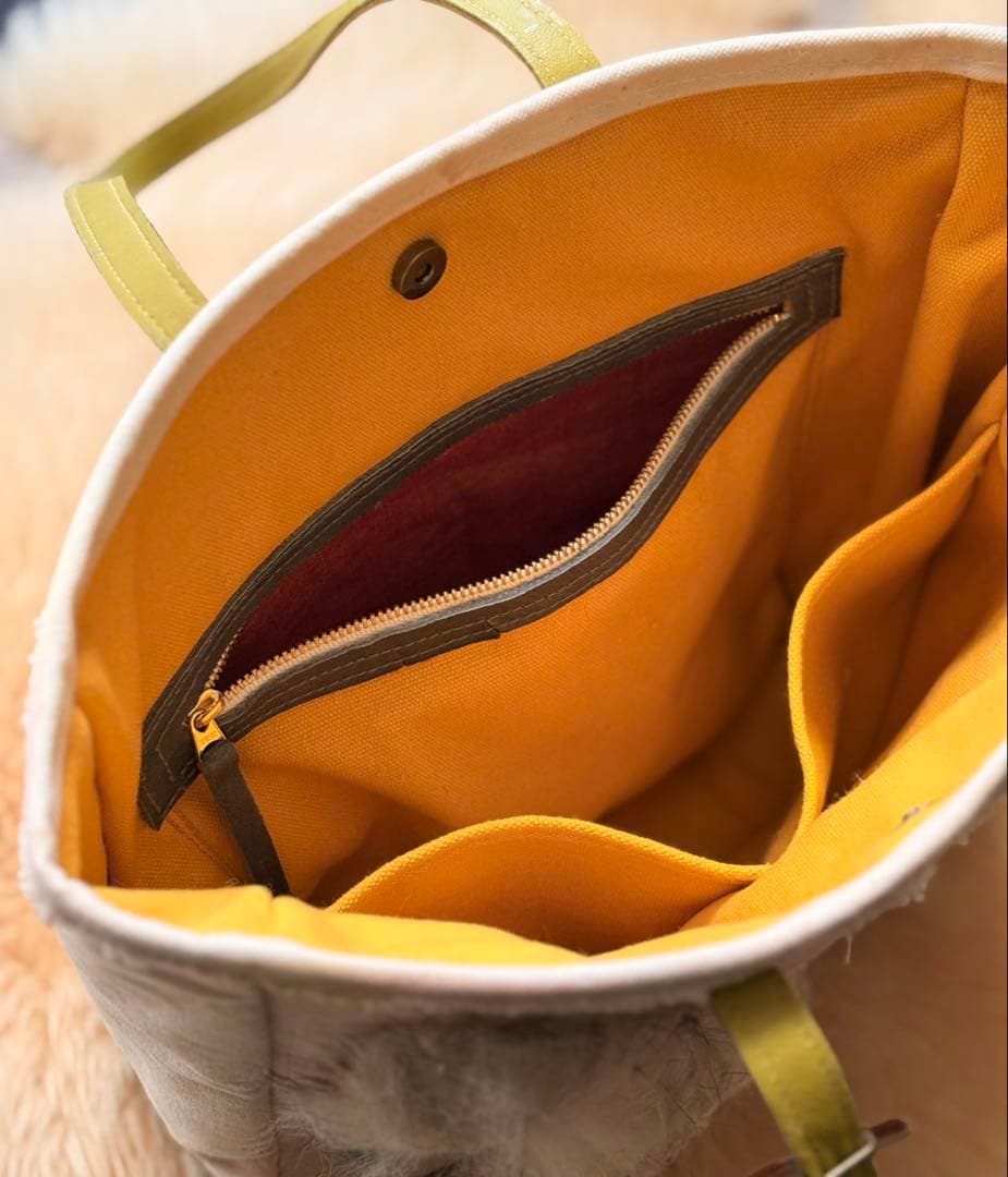 (手づくり)\"ふわふわ軽いネコ\"アップリケねこトートバッグ