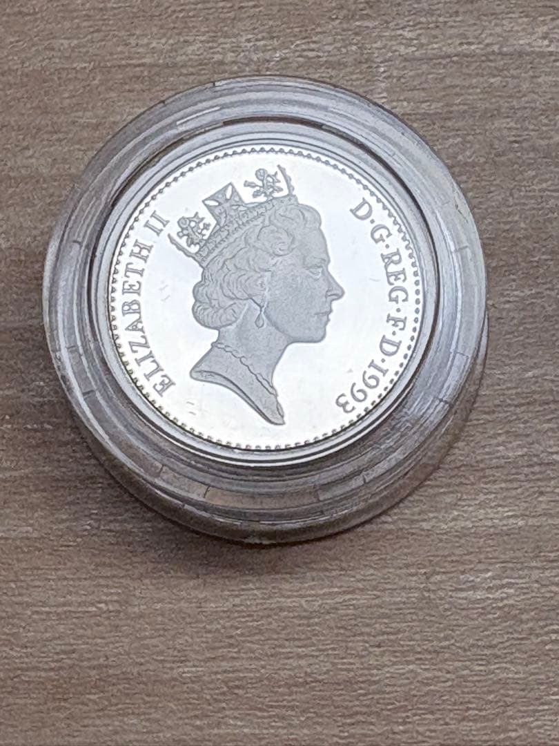 1993英国 1ポンド シルバープルーフ ピエドフォート（グレートブリテンの盾）