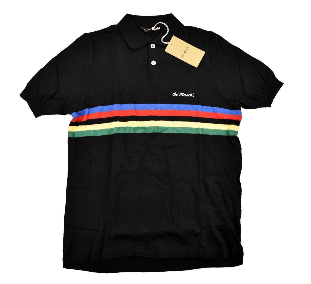 De Marchi Campione サイクリングポロシャツ size:M 黒