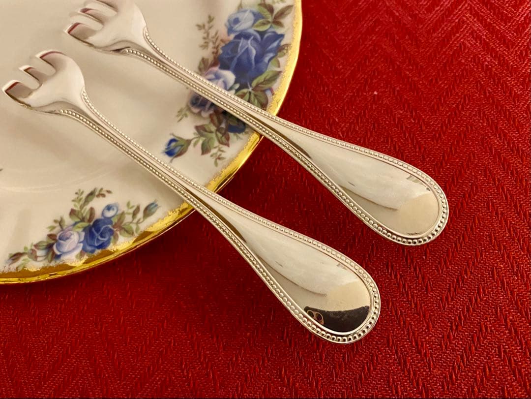 【あいさま専用商品☆極美品☆】クリストフル パール ケーキフォーク3本セット