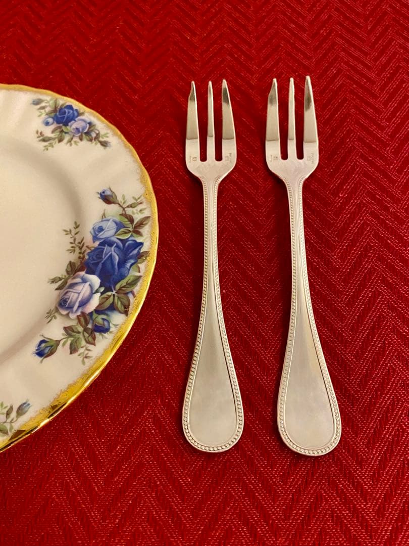 【あいさま専用商品☆極美品☆】クリストフル パール ケーキフォーク3本セット