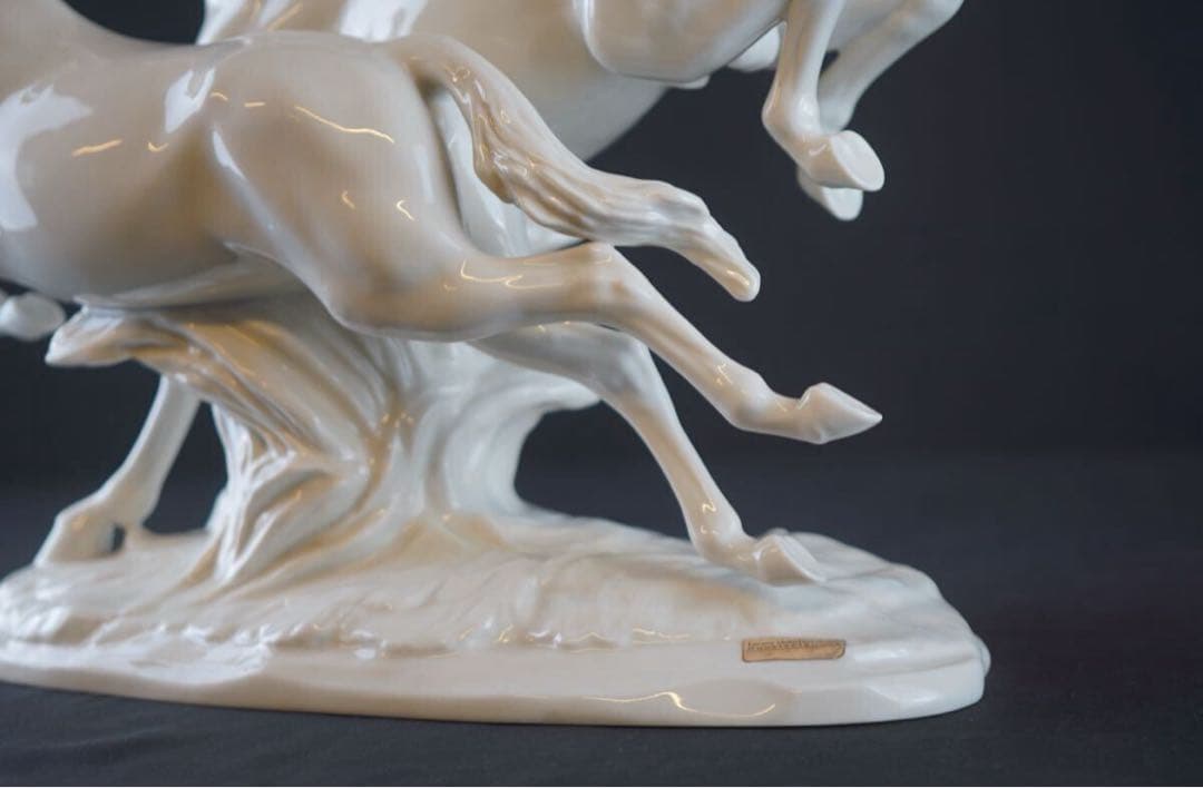 フッチェンロイター Hutschenreuther 2頭の馬 置物 希少 美品