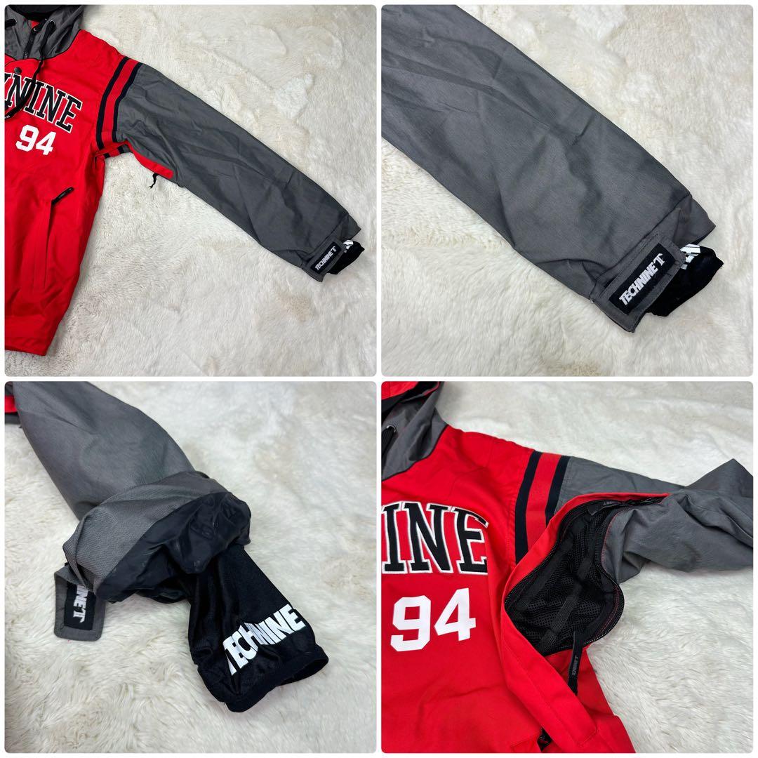 ✨美品✨TECHNINE テックナイン スノボウェア スタジャン風 L 赤 ロゴ