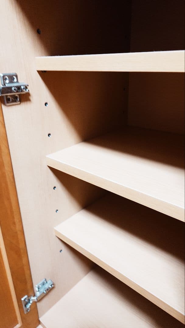 木製本棚 ガラス扉付き チェリー